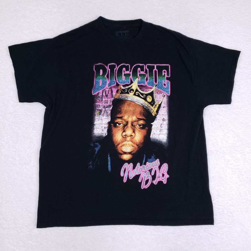 Notorious BIG Graphic T Shirt XL Black Streetwear Hip Hop Retro Vibes Y2K